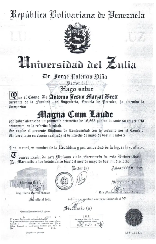 Preview of Magna Cum Laude Diploma