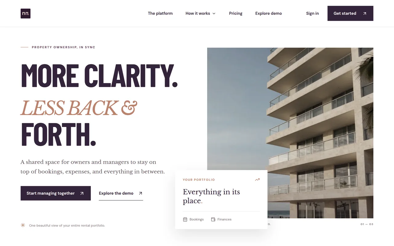 Screenshot of the Rental Dash homepage at rentaldashboardpro.com